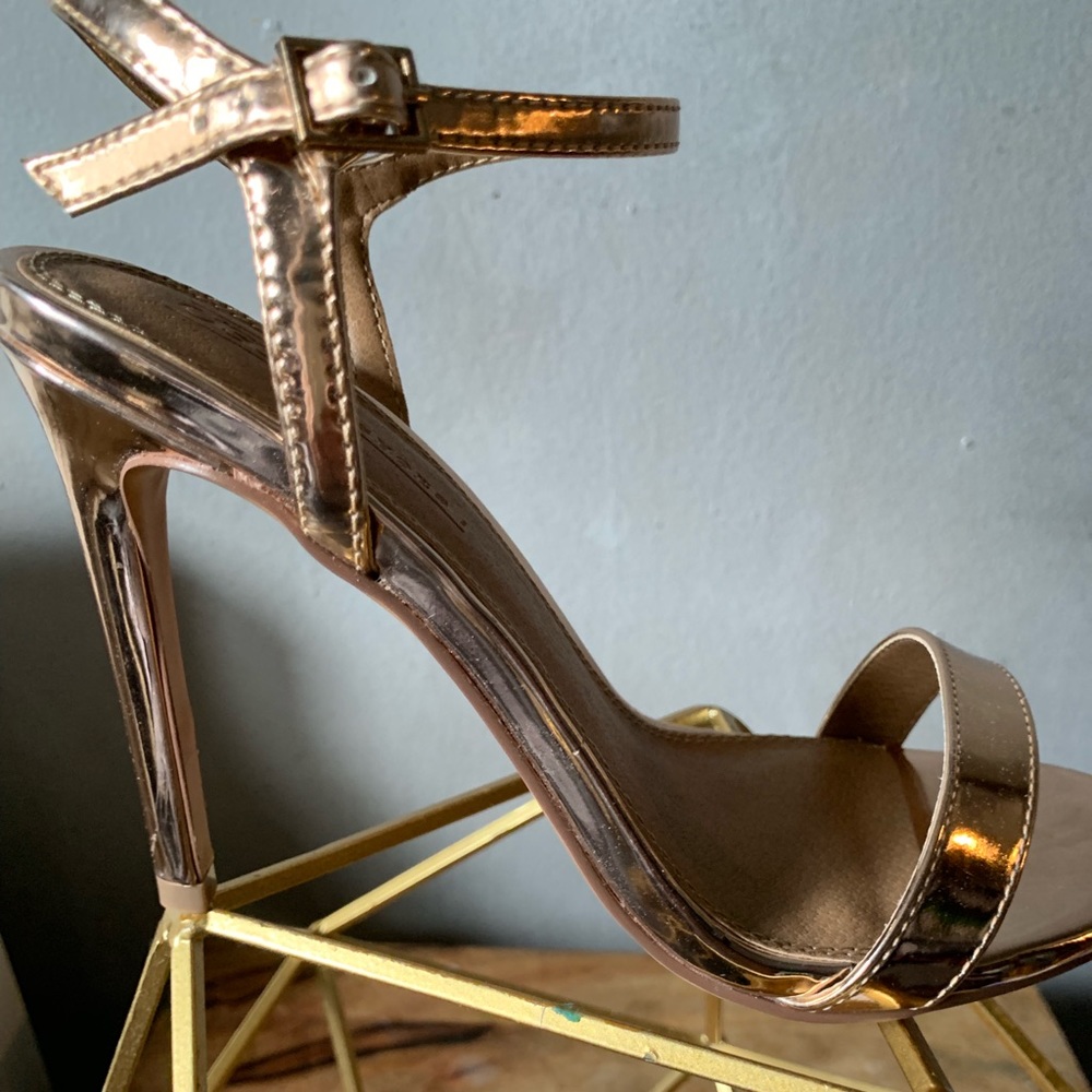 Asos strappy heels - rose gold color